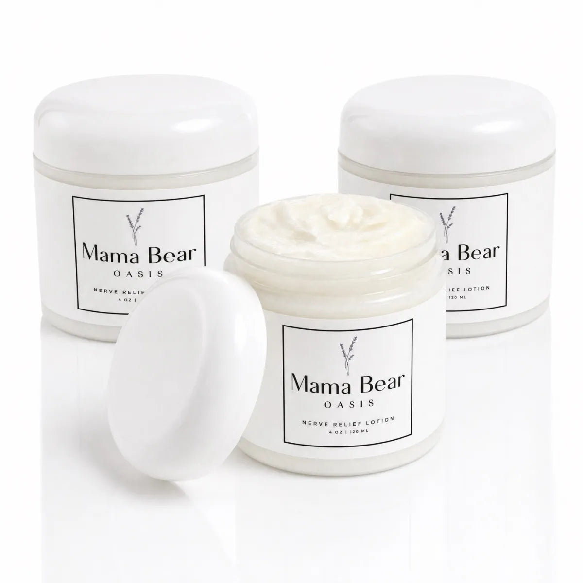 3 frascos de Crema de Magnesio Mama Bear, tratamiento de 90 días